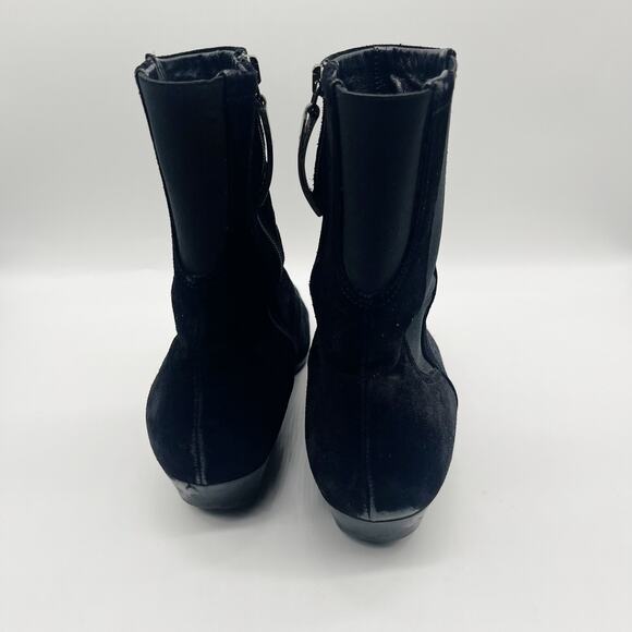 Prada Suede Chelsea Boots Zipper Leather Size 40 Black - Picture 5 of 10